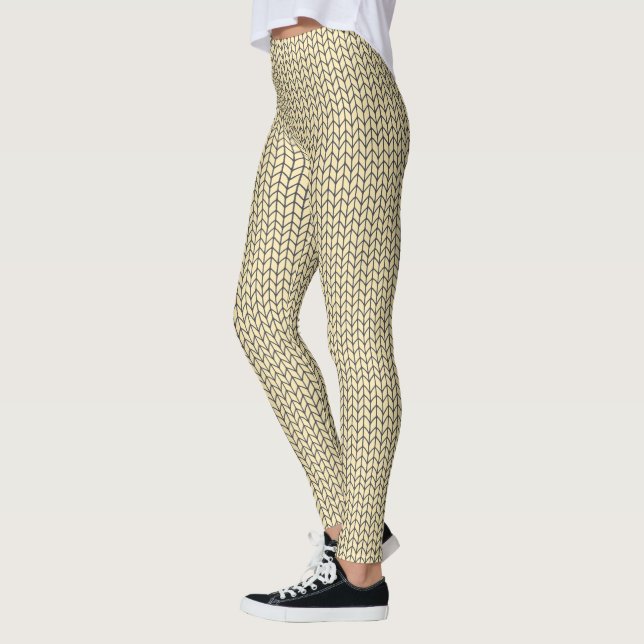 SCHWARZE STRICK LEGGINGS (Links)