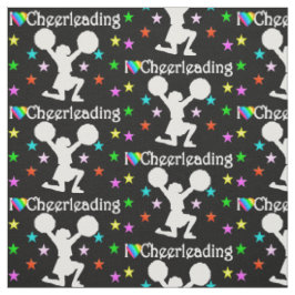 SCHWARZE SUPER STAR CHEERLEADFABRIK STOFF