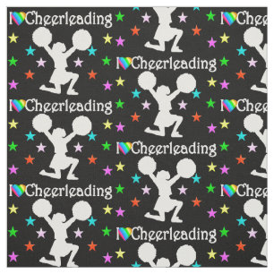 SCHWARZE SUPER STAR CHEERLEADFABRIK STOFF