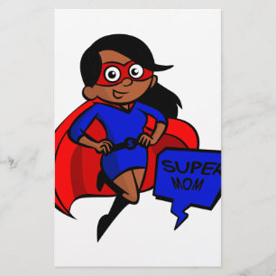 Schwarze Supermutter Briefpapier