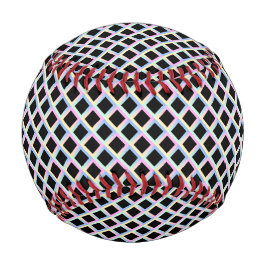 Schwarze symmetrische Diamanten mit glänzenden Rah Baseball