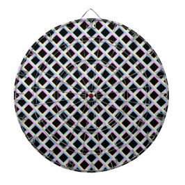 Schwarze symmetrische Diamanten mit glänzenden Rah Dartscheibe