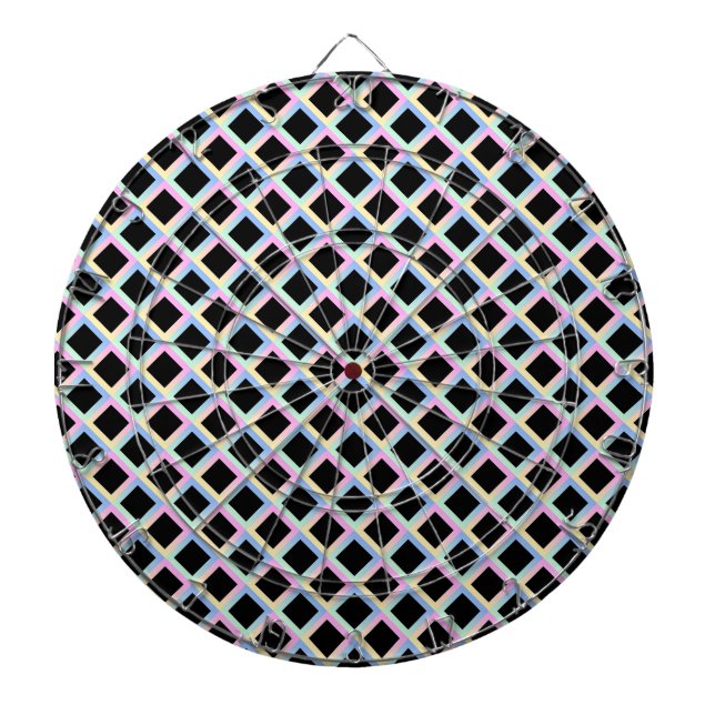 Schwarze symmetrische Diamanten mit glänzenden Rah Dartscheibe (vorne)
