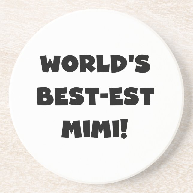 Schwarze T-Shirts und Geschenk des Gut-est der Wel Getränkeuntersetzer (Vorne)