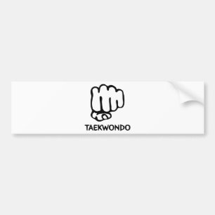schwarze Taekwondo-Ikone Autoaufkleber