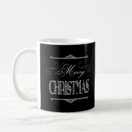 Schwarze Tafel-frohe Weihnacht-Tasse Kaffeetasse