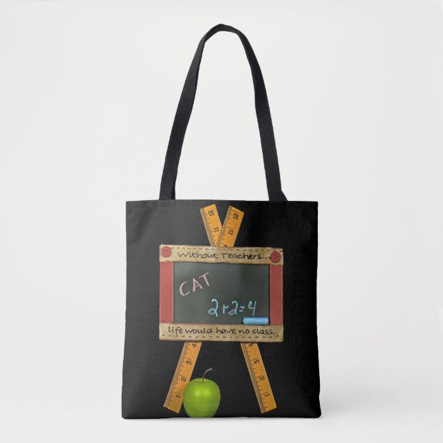 Schwarze Tafel mit inspirierendem Zitat Tasche (Vorderseite)