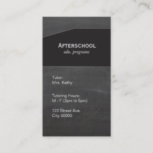 Schwarze Tafel Visitenkarte