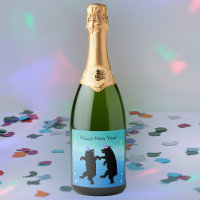 Schwarze tanzende Party-Bären mit Hüten Helle Ster