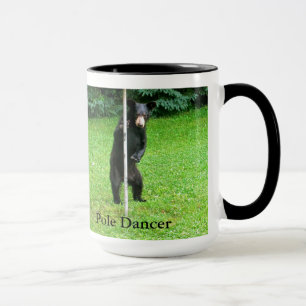 Schwarze Tänzer-Kaffee-Tasse Bärenjungen Pole Tasse