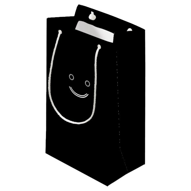 Schwarze Tasche Kleine Geschenktüte (Vorderseite Schrägansicht)