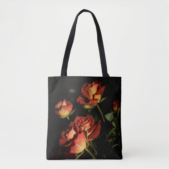 Schwarze Tasche mit Rote Rosen (Vorderseite)