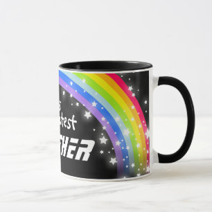 "Schwarze Tasse des beststen des Regenbogens
