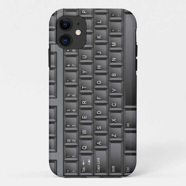 Schwarze Tastatur Case-Mate iPhone Hülle (Rückseite)