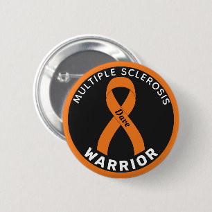 Schwarze Taste für Multipler Sklerose-Kriegertribü Button