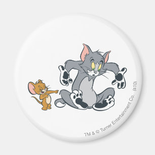 Schwarze Tatzen-Katze Toms und Jerry Magnet