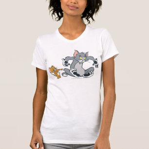 Schwarze Tatzen-Katze Toms und Jerry T-Shirt