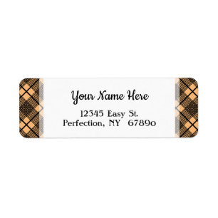 Schwarze Taupe Karierte Muster bearbeitbare Rückse