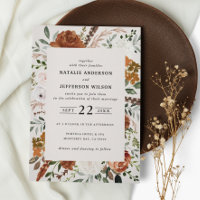 Schwarze Terracotta floral elegante moderne invi