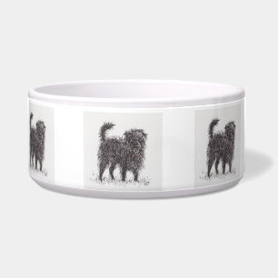 Schwarze Terrier-Hundeschüssel Napf