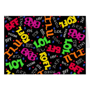 Schwarze Text-Kunst-Symbol-Abkürzungen