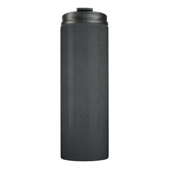 Schwarze Textilien in naher Fotografie Thermosbecher (Vorderseite)