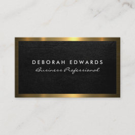 Schwarze Textur | Gold Metallic Shine Visitenkarte