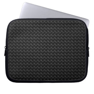 schwarze Textur-Leder-Neopren-Laptop-Hülle 10in Laptopschutzhülle