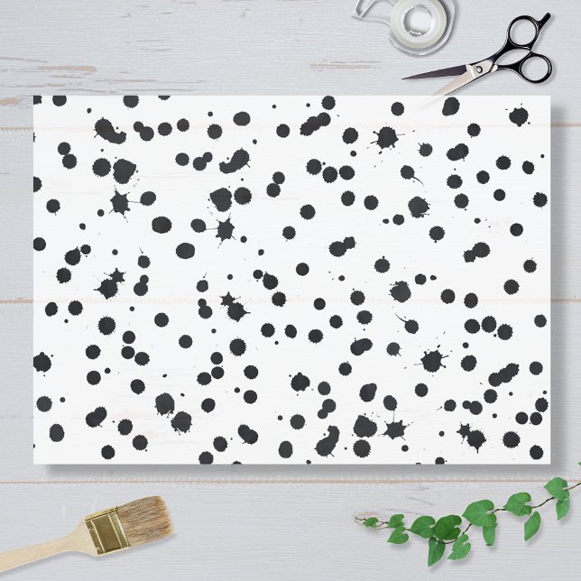 Schwarze Tintenkleckse Seidenpapier (Von Creator hochgeladen)
