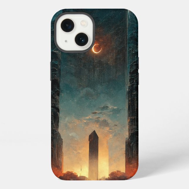 Schwarze Tor Fantasy Sci-Fi Kunst iPhone Hülle (Rückseite)