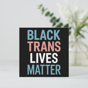 Schwarze Trans-LGBTQ-Unterstützung Leben zählen Tr Einladung