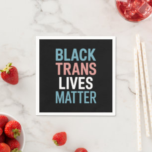 Schwarze Trans-LGBTQ-Unterstützung Lebt wichtig Tr Serviette