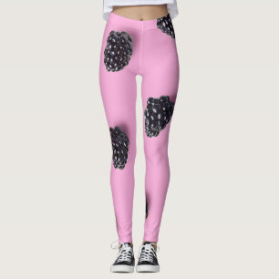 Schwarze Trauben auf attraktivem rosa Hintergrund Leggings