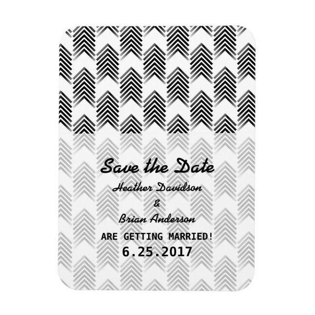 Schwarze Tribal-Pfeile Save the Date Flexi Magnet (Vertikal)
