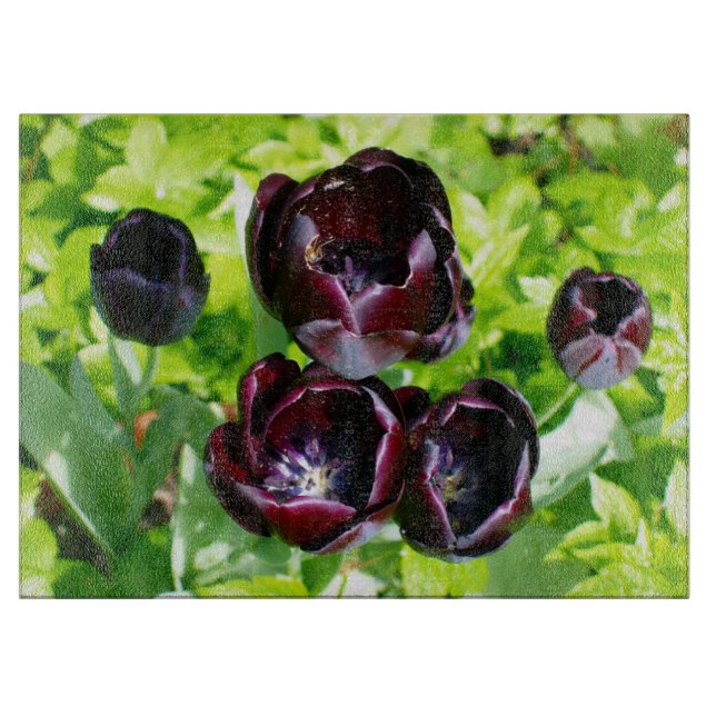 Schwarze Tulips aus Holland Schneidebrett (Vorderseite)