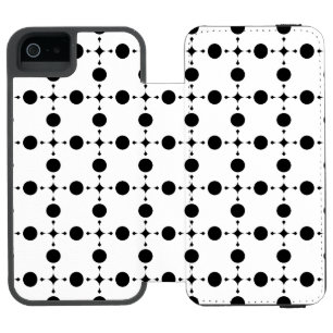 Schwarze Tupfen, Tupfenmuster, Punkte, Gepunktet Incipio Watson™ iPhone 5 Geldbörsen Hülle
