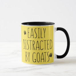 Schwarze Typografie-Tierliebhaber - abgelenkt Tasse