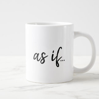 Schwarze Typografie wie wenn lustig Jumbo-Tasse