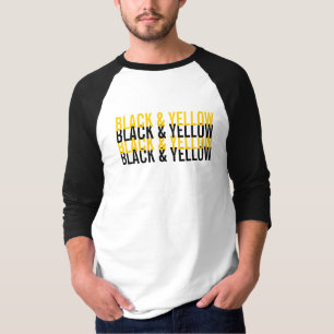 Schwarze u. gelbe Pittsburgh-Liebe T-Shirt