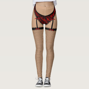 Schwarze u. rote Wäsche (Franzosen geschnitten) Leggings