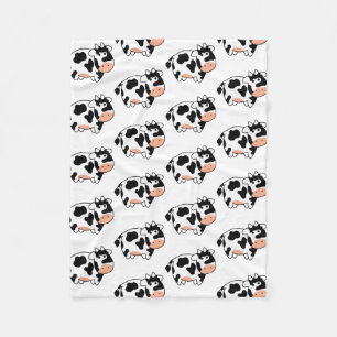 Schwarze u. weiße Baby-Kuh Fleecedecke