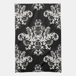 Schwarze u. weiße elegante Geschirrtücher