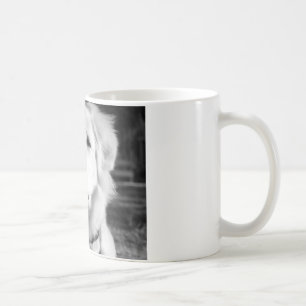 Schwarze u. weiße große Pyrenäen Kaffeetasse