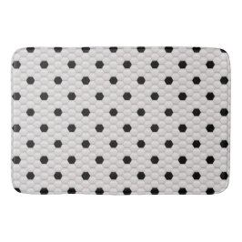 Schwarze u. weiße Hexagon-Fliesen-Blick-Matte Badematte