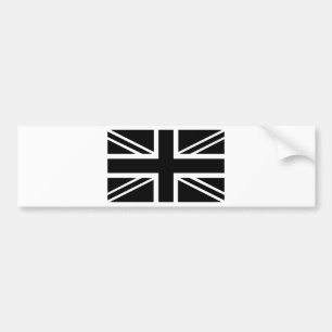 Schwarze u. weiße klassische Flagge Autoaufkleber