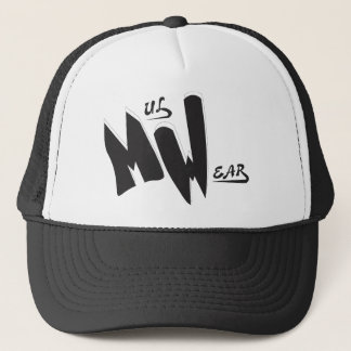 Schwarze u. weiße MW-Logokappe Truckerkappe