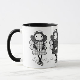 Schwarze u. weiße SqueakyAngels Tasse