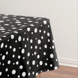 Schwarze u. weiße Tupfen der Tischdecke-"60x84" Tischdecke