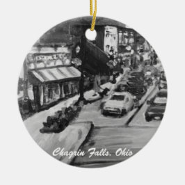 Schwarze u. weiße Verdruss-Fälle, Ohio-Verzierung Keramik Ornament