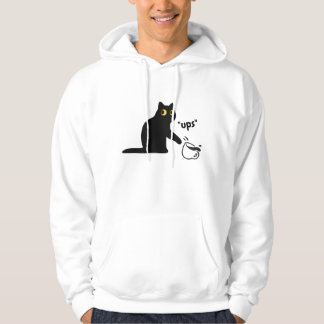Schwarze unartige Katze Hoodie